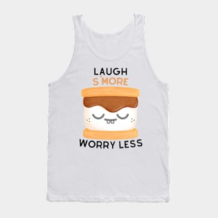 Laugh S'More Worry Less - Sleepy Marshmallow Face Tank Top